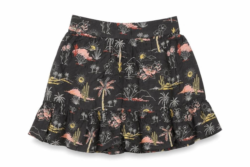 TU Girls Grey Geometric Viscose A-Line Skirt Size 3 Years Regular Pull On