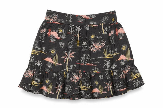 TU Girls Grey Geometric Viscose A-Line Skirt Size 3 Years Regular Pull On