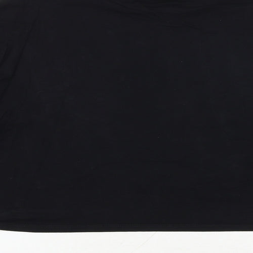Primark Womens Black Viscose Basic T-Shirt Size 10 Crew Neck