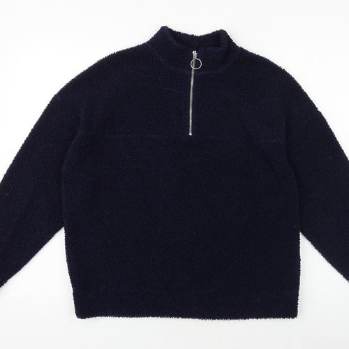 New Look Womens Blue Polyester Pullover Sweatshirt Size 8