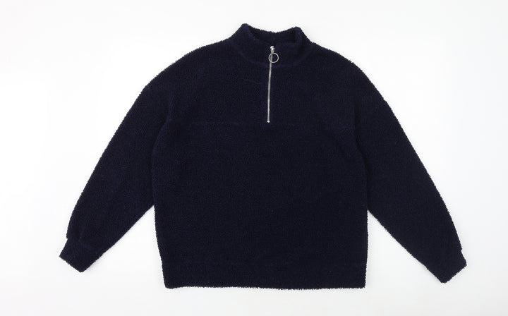 New Look Womens Blue Polyester Pullover Sweatshirt Size 8