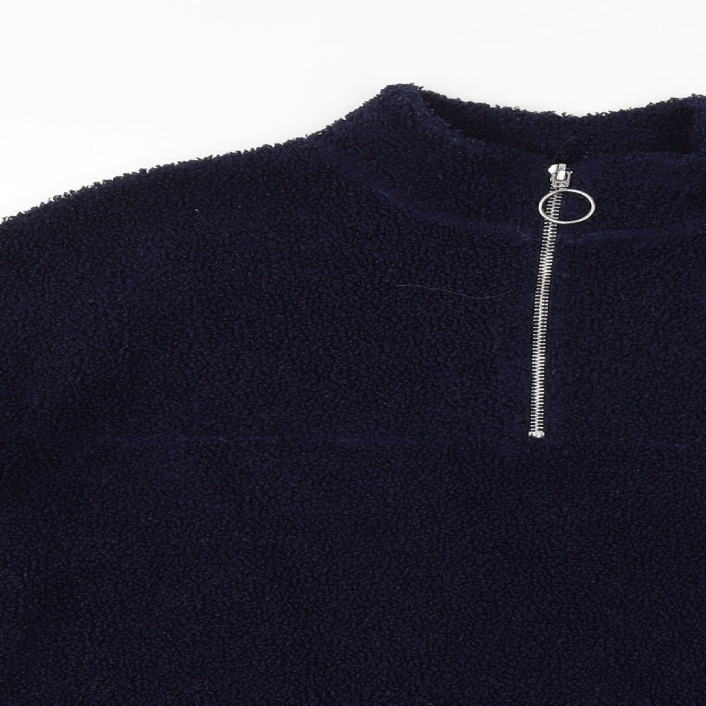 New Look Womens Blue Polyester Pullover Sweatshirt Size 8