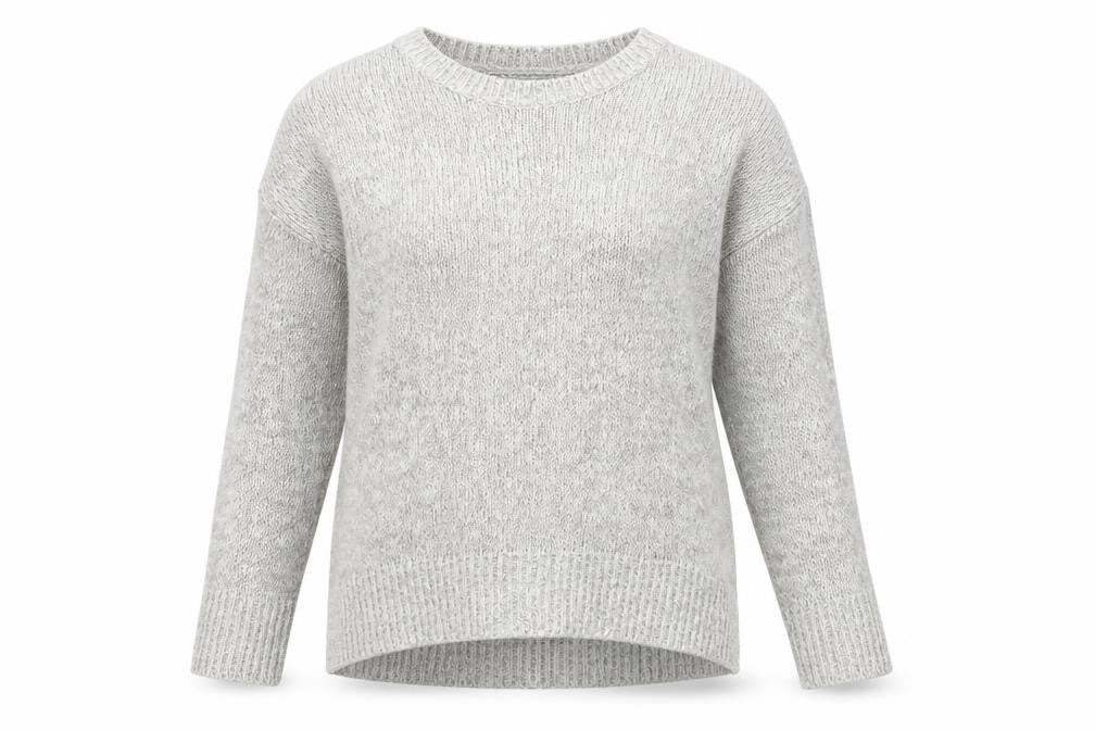 New Look Womens Grey Boat Neck Acrylic Pullover Jumper Size L