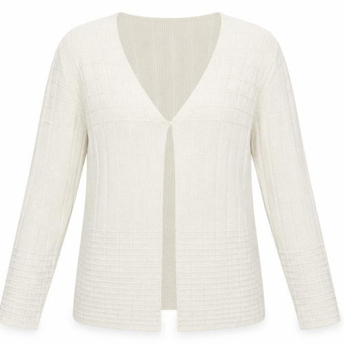 House of Fraser Womens Beige V-Neck Acrylic Cardigan Jumper Size M