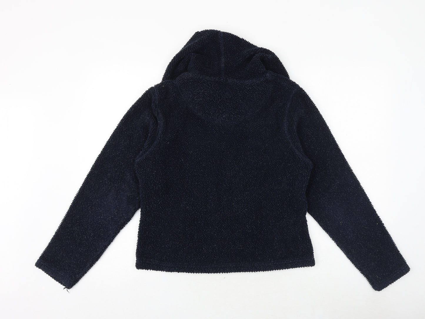Preworn Womens Blue Acrylic Pullover Sweatshirt Size S Zip