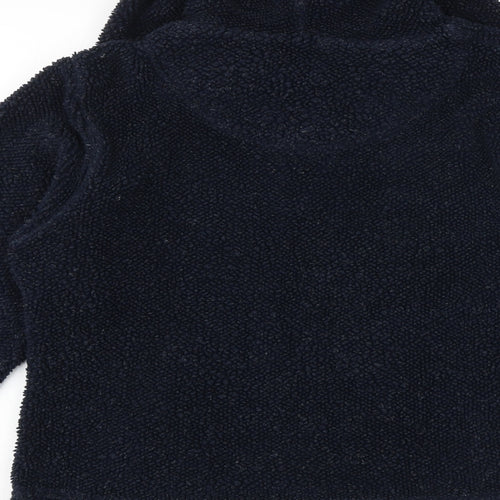 Preworn Womens Blue Acrylic Pullover Sweatshirt Size S Zip