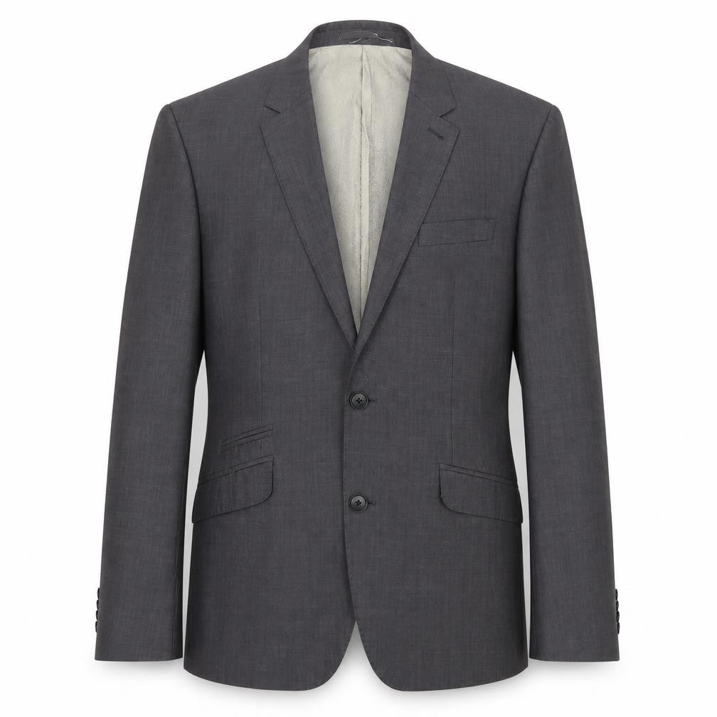 Front view of Next men’s grey wool jacket suit jacket, size 38, regular