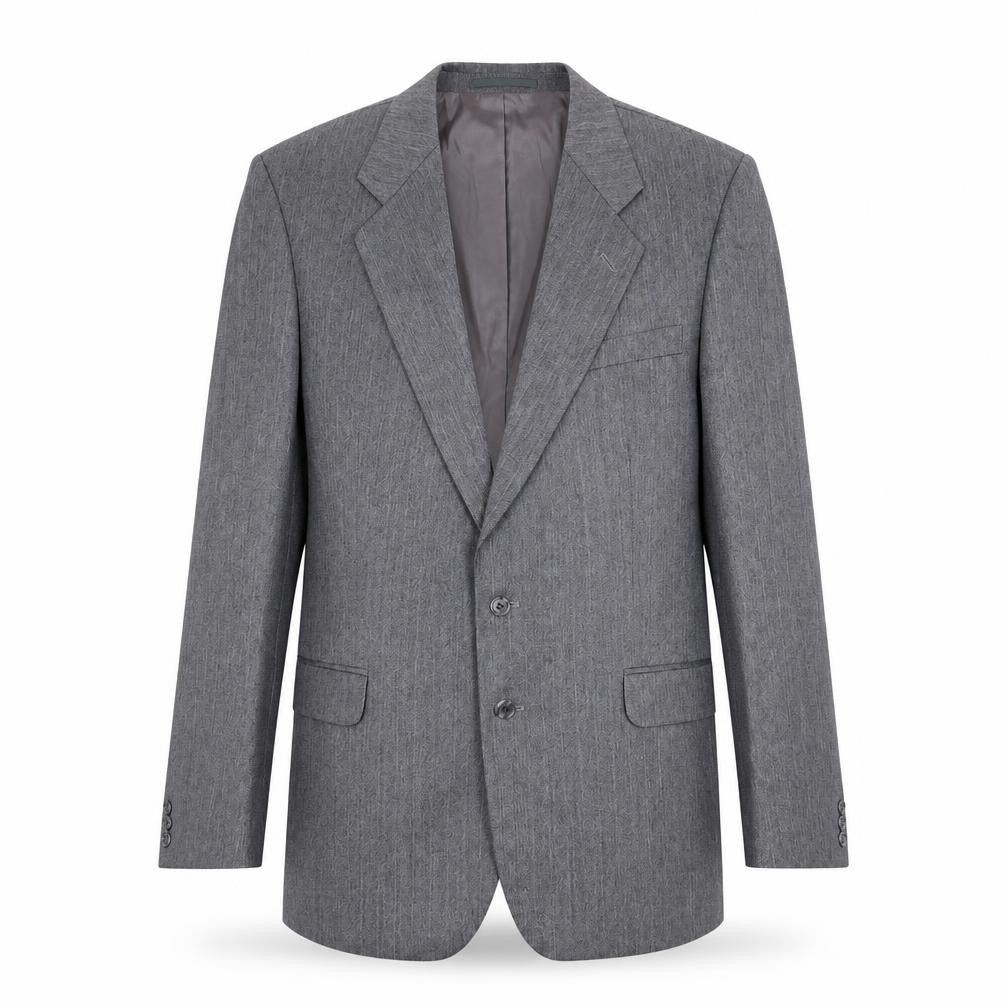Front view of St Michael men’s grey wool jacket suit jacket, size 40, regular