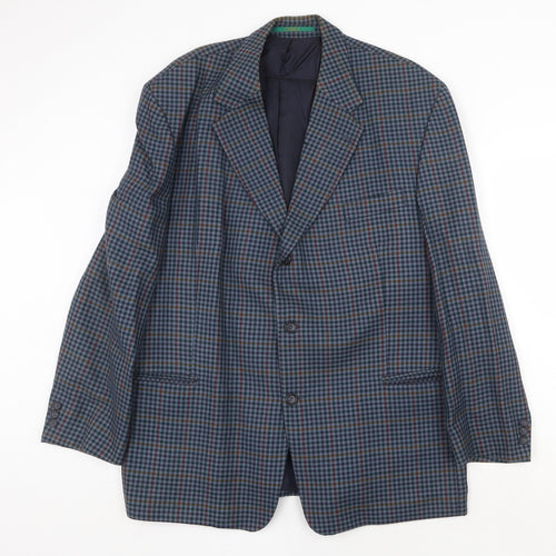 Canda Mens Blue Wool Jacket Suit Jacket Size 46 Regular