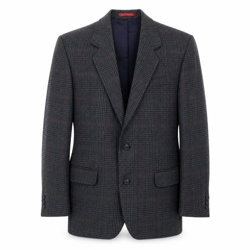 Debenham & Freebody Mens Blue Plaid Wool Jacket Suit Jacket Size 40 Regular