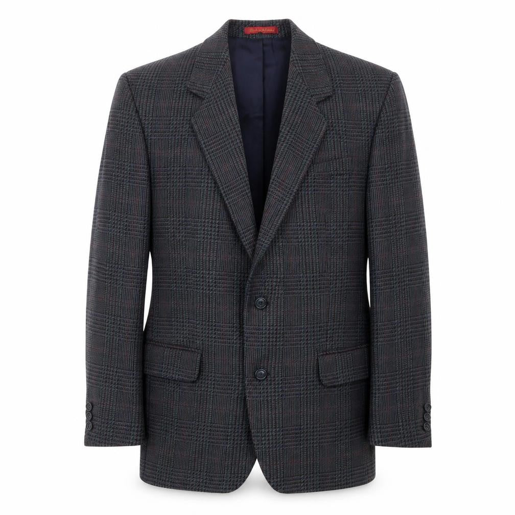 Debenham & Freebody Mens Blue Plaid Wool Jacket Suit Jacket Size 40 Regular