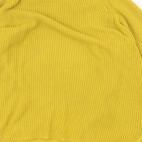 BPC Womens Yellow Roll Neck Cotton Pullover Jumper Size XL