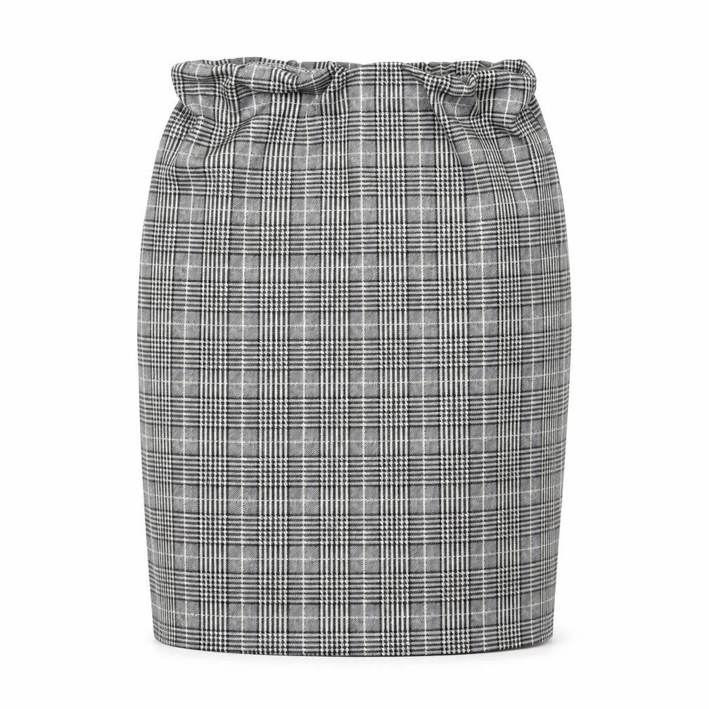 Cameo Rose Womens Grey Plaid Polyester A-Line Skirt Size M