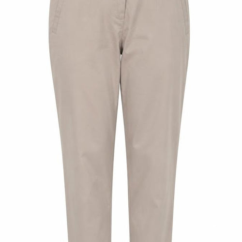 Preworn Womens Beige Viscose Chino Trousers Size 40 in Regular Zip