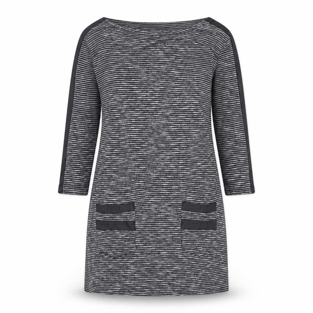Miss Selfridge Womens Grey Viscose A-Line Size 8 Boat Neck Pullover