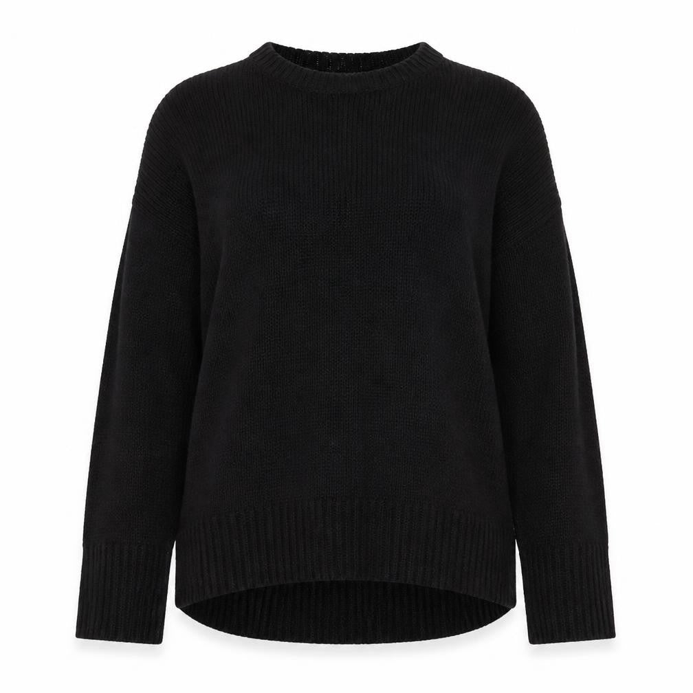 New Look Womens Black Round Neck Acrylic Pullover Jumper Size S