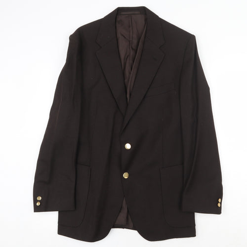 St Michael Mens Brown Wool Jacket Suit Jacket Size 42 Regular