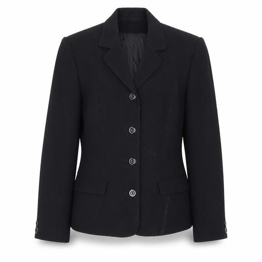 Front view of Richards women’s black polyester jacket suit jacket, size UK 12
