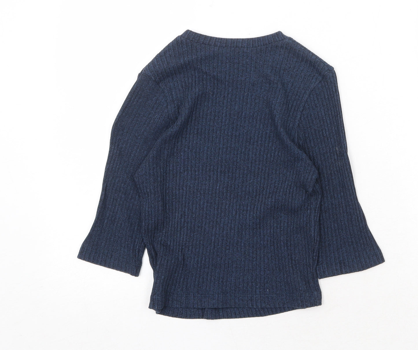 ASOS Womens Blue Round Neck Cotton Pullover Jumper Size 10 Pullover - Ribbed