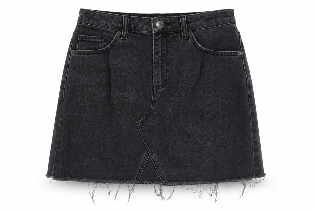 BDG Womens Black Cotton A-Line Skirt Size S Zip