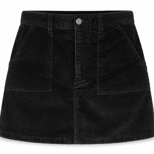 Monki Womens Black Cotton A-Line Skirt Size 10 Zip