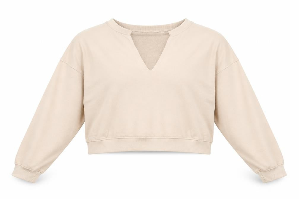 Front view of Missguided women’s pink polyester pullover sweatshirt, size UK 12, pullover