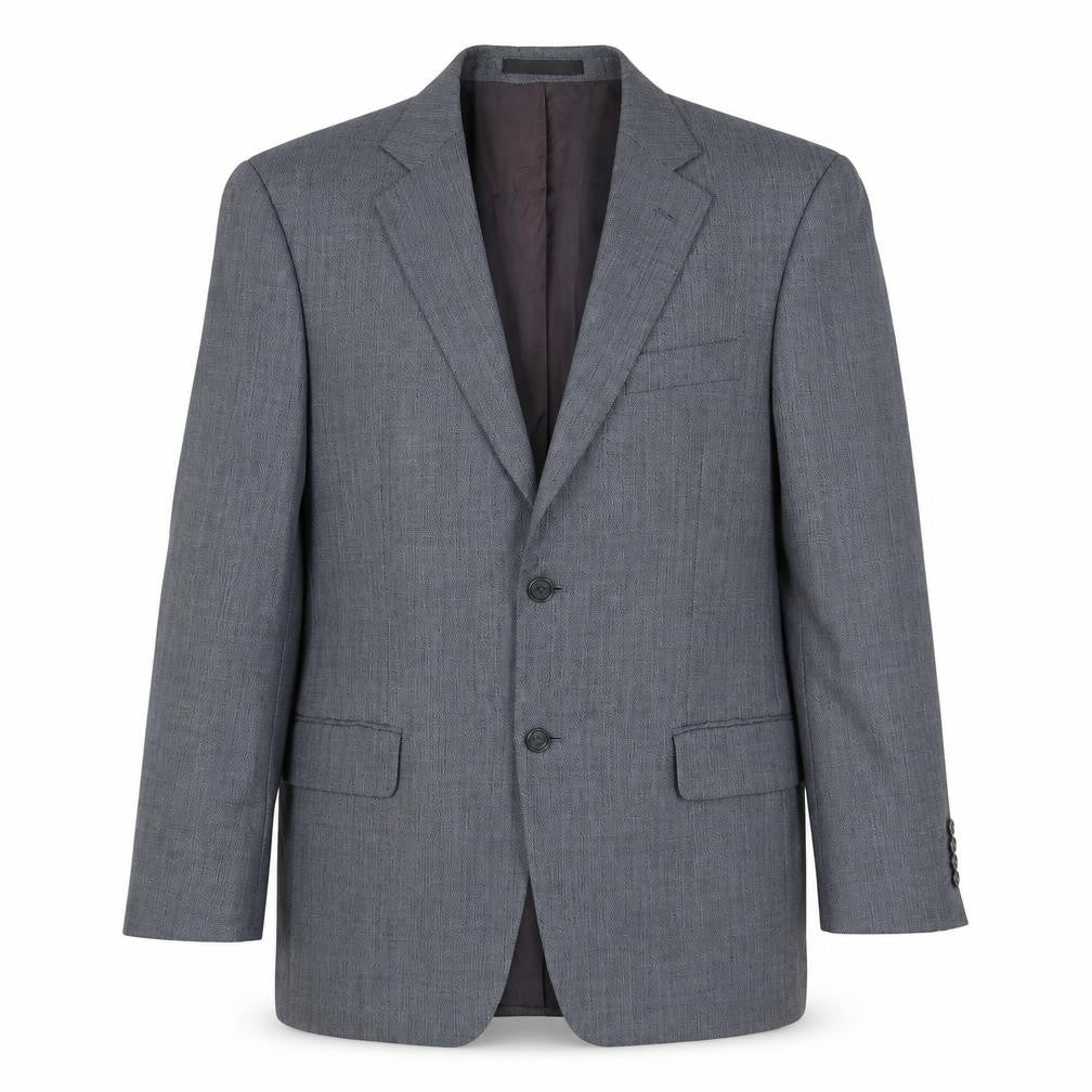 Front view of Marks & Spencer men’s grey wool jacket suit jacket, size 40, regular