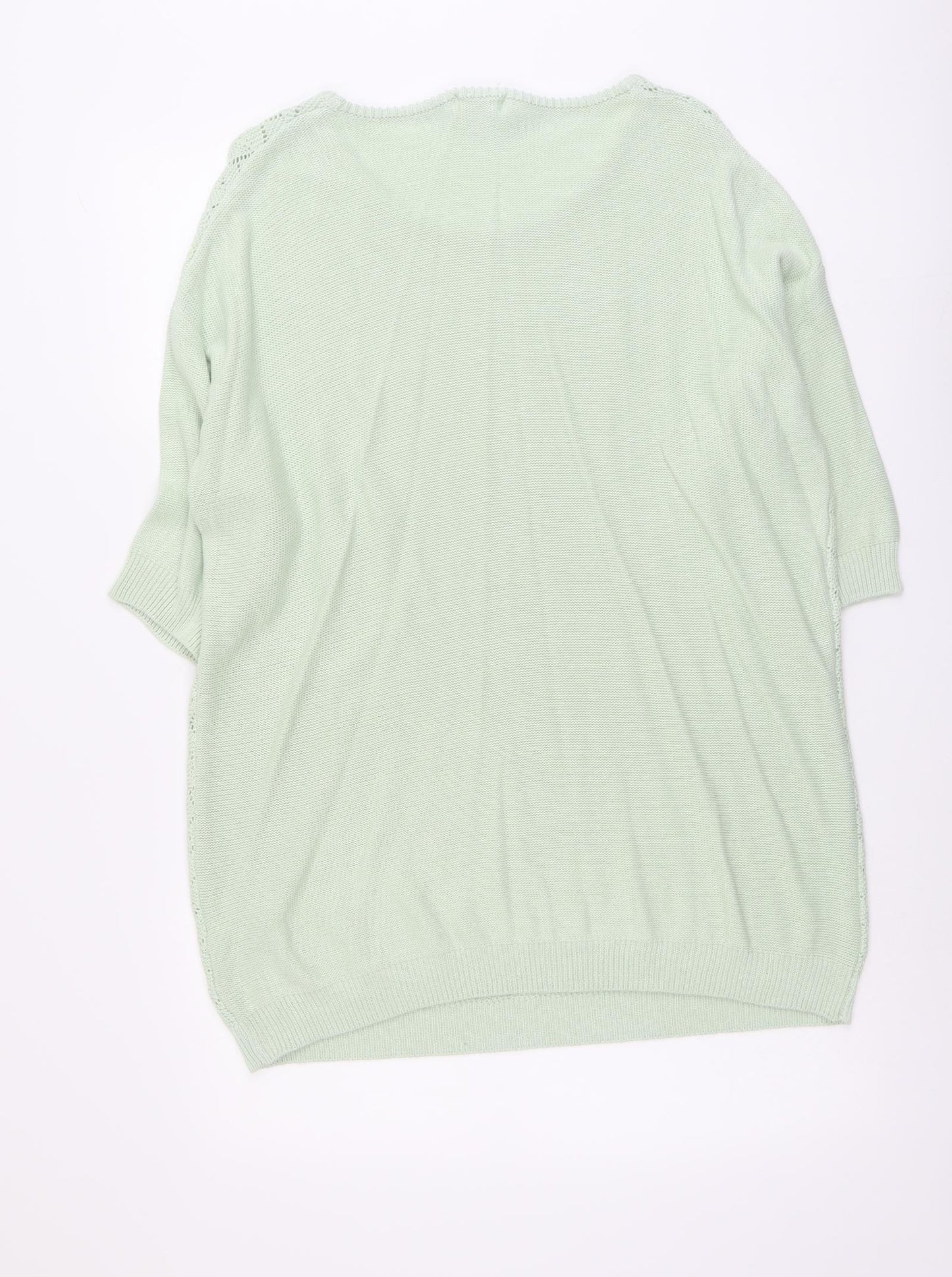 Damart Womens Green Boat Neck Acrylic Tunic Jumper Size 18