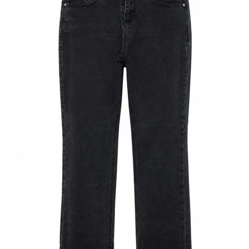 Denim & Co. Womens Grey Cotton Straight Jeans Size 10 L24 in Regular Button
