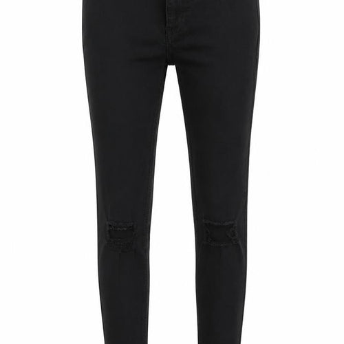 Topshop Womens Black Cotton Skinny Jeans Size 25 in L30 in Regular Zip