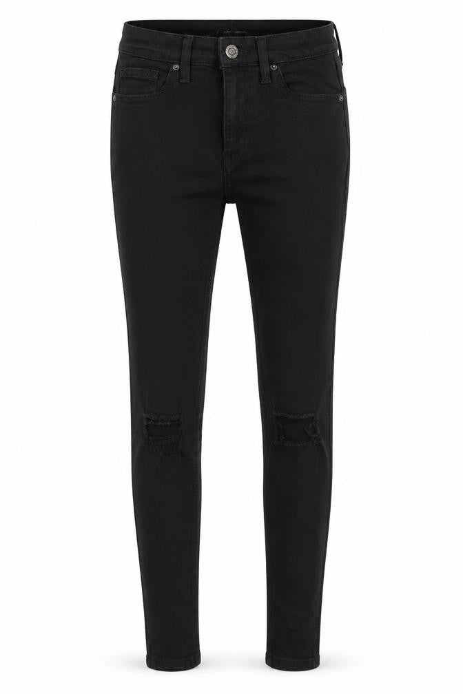 Topshop Womens Black Cotton Skinny Jeans Size 25 in L30 in Regular Zip