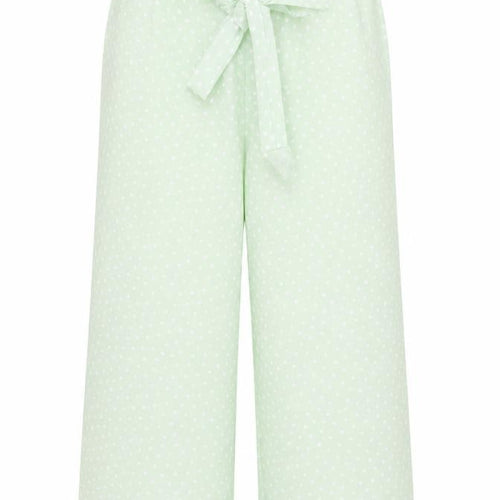 Boohoo Womens Green Polka Dot Polyester Trousers Size 8 Regular Tie