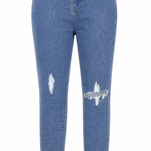 Misspap Womens Blue Cotton Skinny Jeans Size 8 Regular Zip