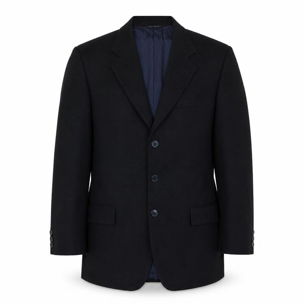 Front view of Massimo Livio men’s blue wool jacket suit jacket, size 40, regular