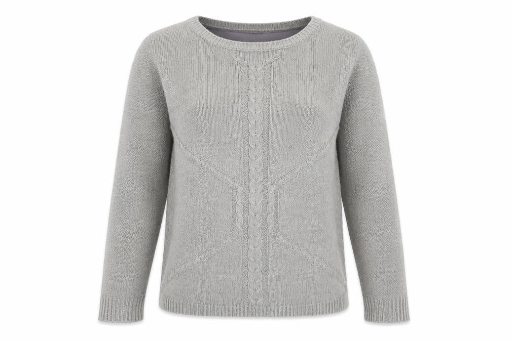 F&F Womens Grey Round Neck Acrylic Pullover Jumper Size 10