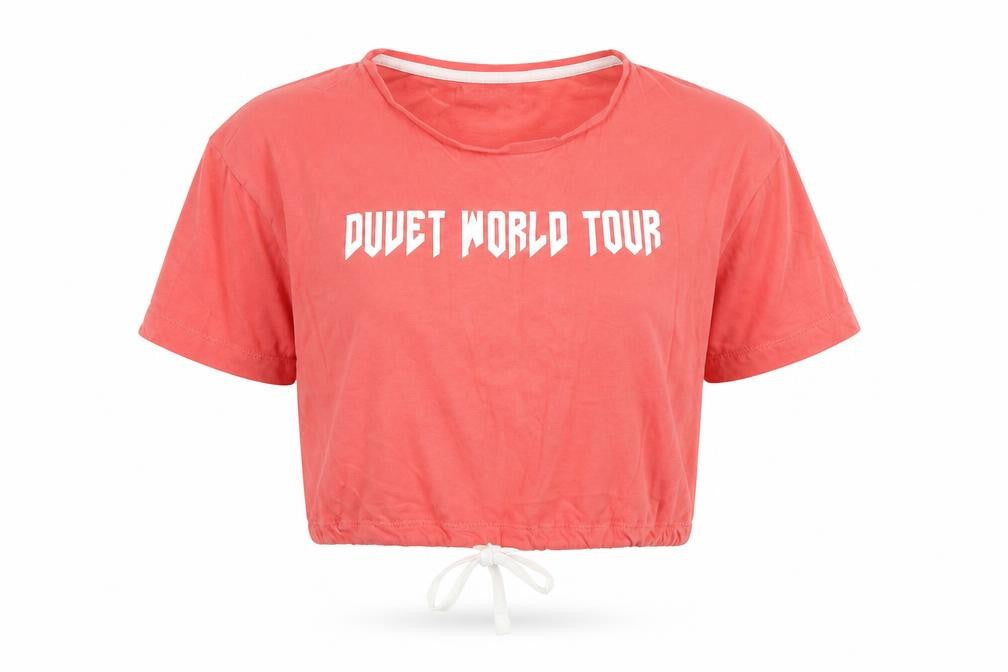 Brave Soul Womens Pink Cotton Cropped T-Shirt Size S Round Neck - Duvet World Tour