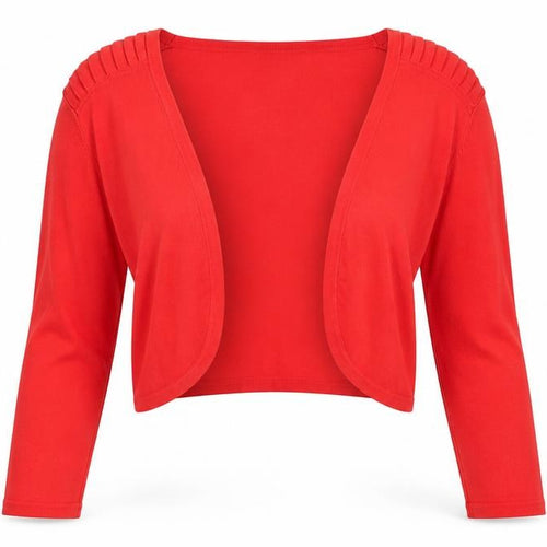 Precis Womens Red V-Neck Viscose Cardigan Jumper Size M
