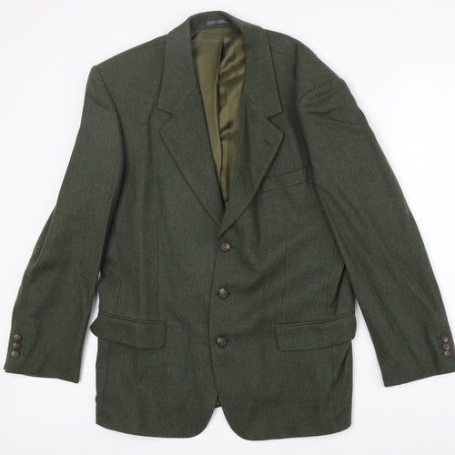 Principles Mens Green Wool Jacket Blazer Size 40 Regular