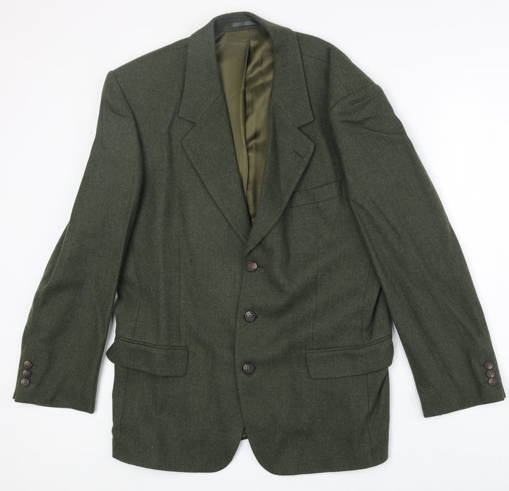 Principles Mens Green Wool Jacket Blazer Size 40 Regular
