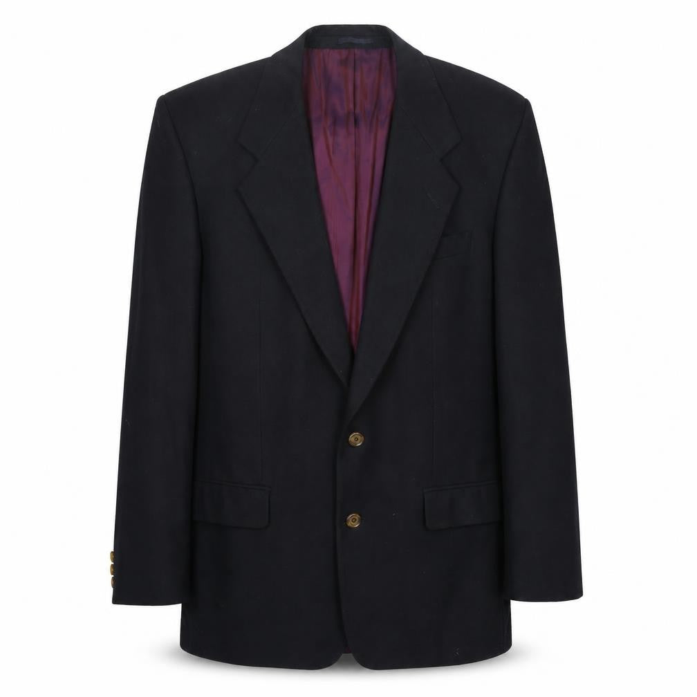 Front view of Marks & Spencer men’s black wool jacket suit jacket, size 38, regular