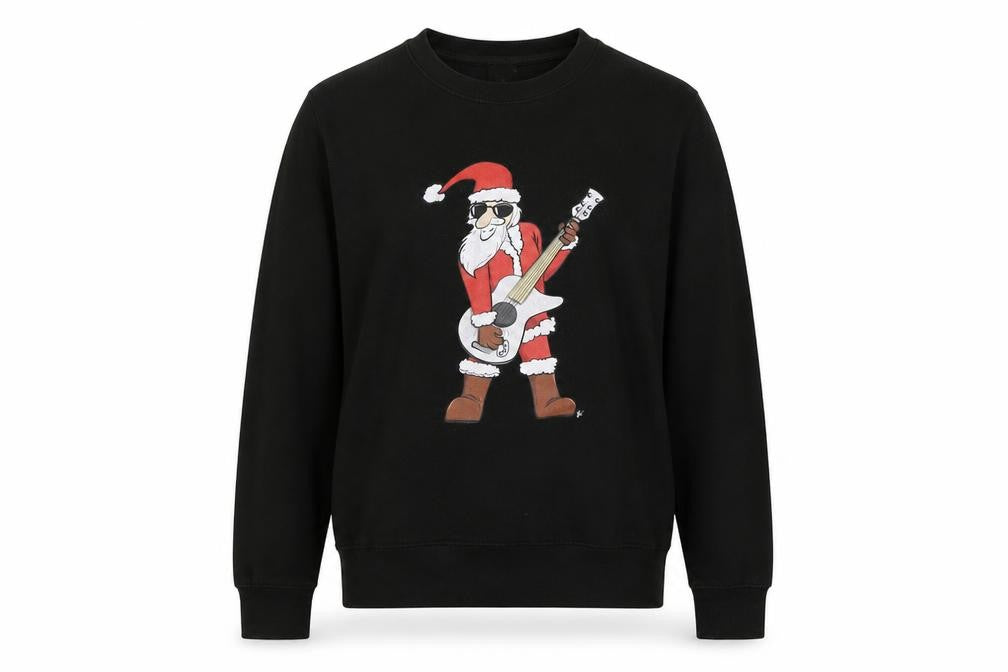 Awdis Womens Black Cotton Pullover Sweatshirt Size S Pullover - Father Christmas