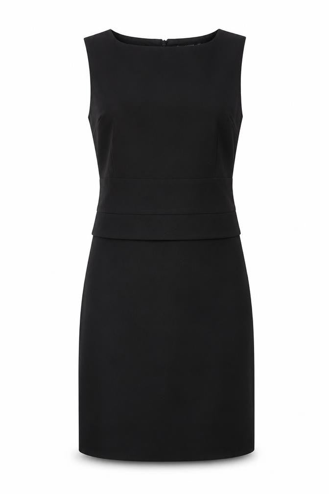 Mango Womens Black Polyester A-Line Size M Round Neck Zip