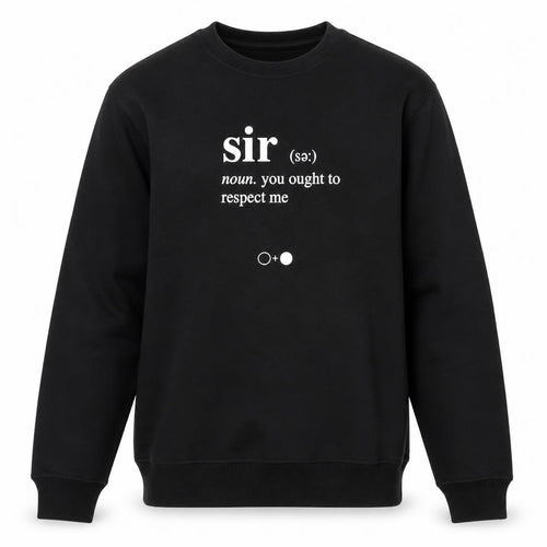 Black and White Society Mens Black Cotton Pullover Sweatshirt Size L - Sir Definition