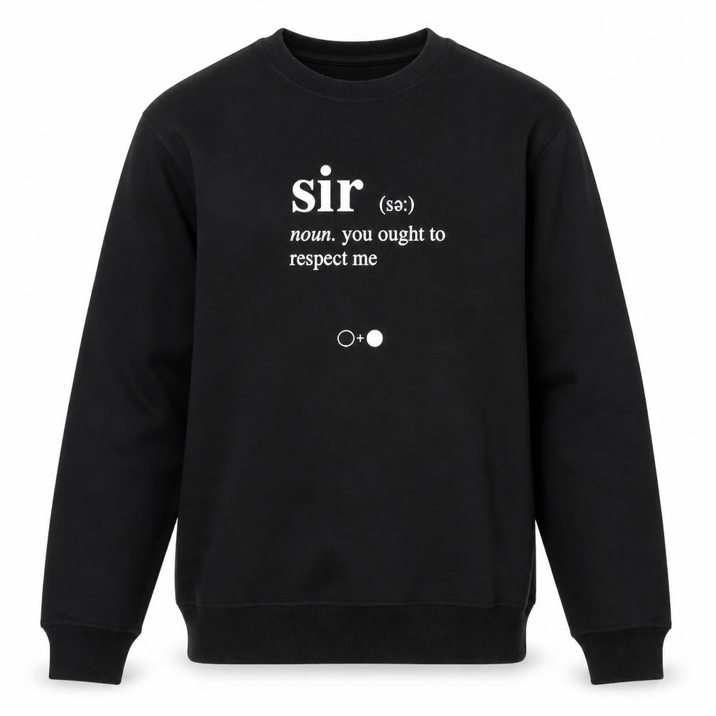 Black and White Society Mens Black Cotton Pullover Sweatshirt Size L - Sir Definition