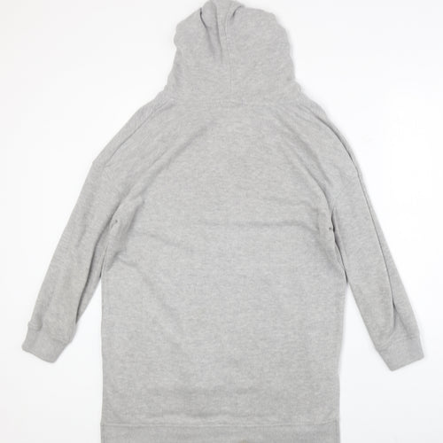 MiM Womens Grey Polyester Pullover Hoodie Size L Pullover