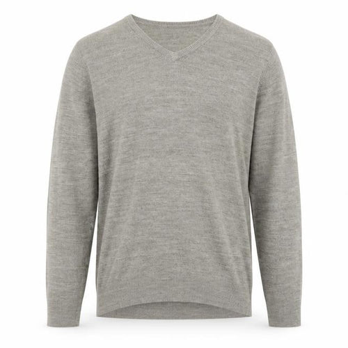 Marks and Spencer Mens Brown V-Neck Acrylic Pullover Jumper Size S Long Sleeve