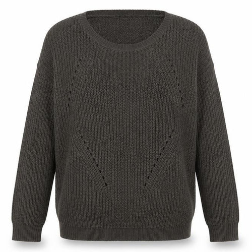 Brave Soul Womens Brown Scoop Neck Acrylic Pullover Jumper Size 12