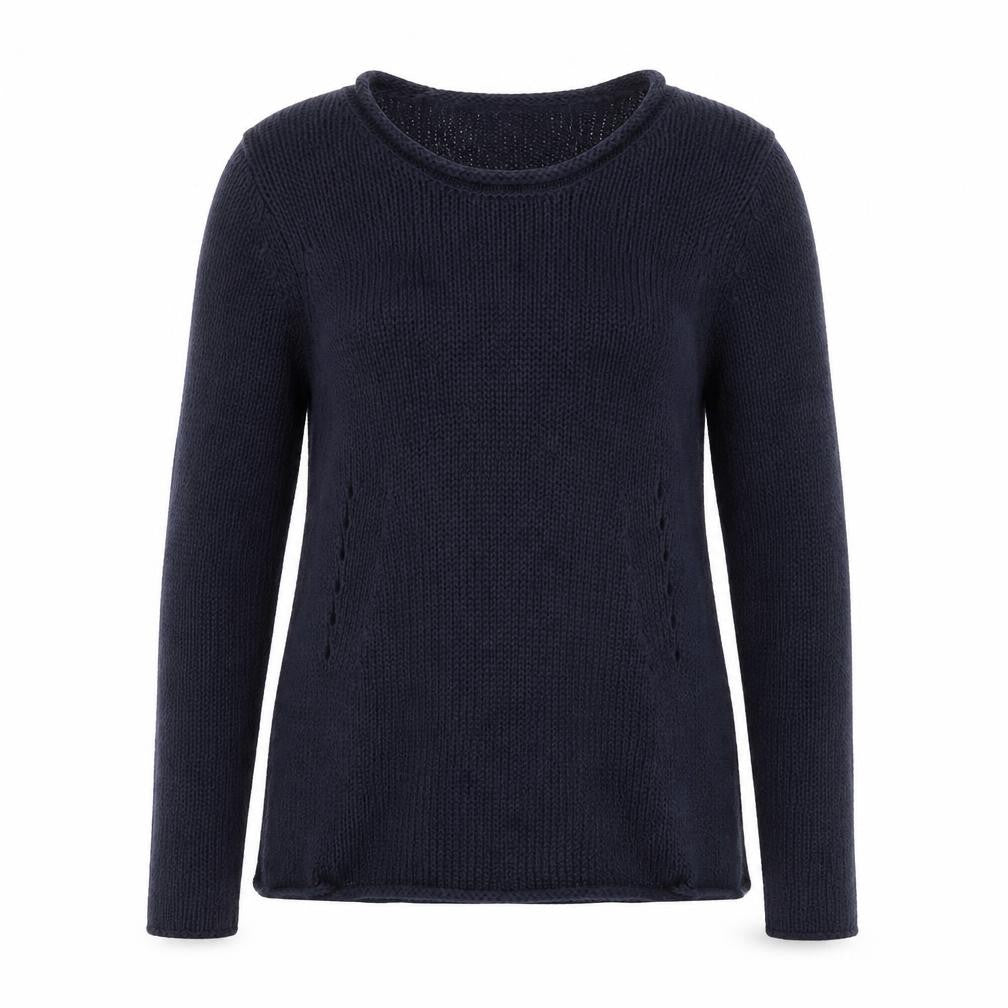 Gina Tricot Womens Blue Round Neck Acrylic Pullover Jumper Size XS