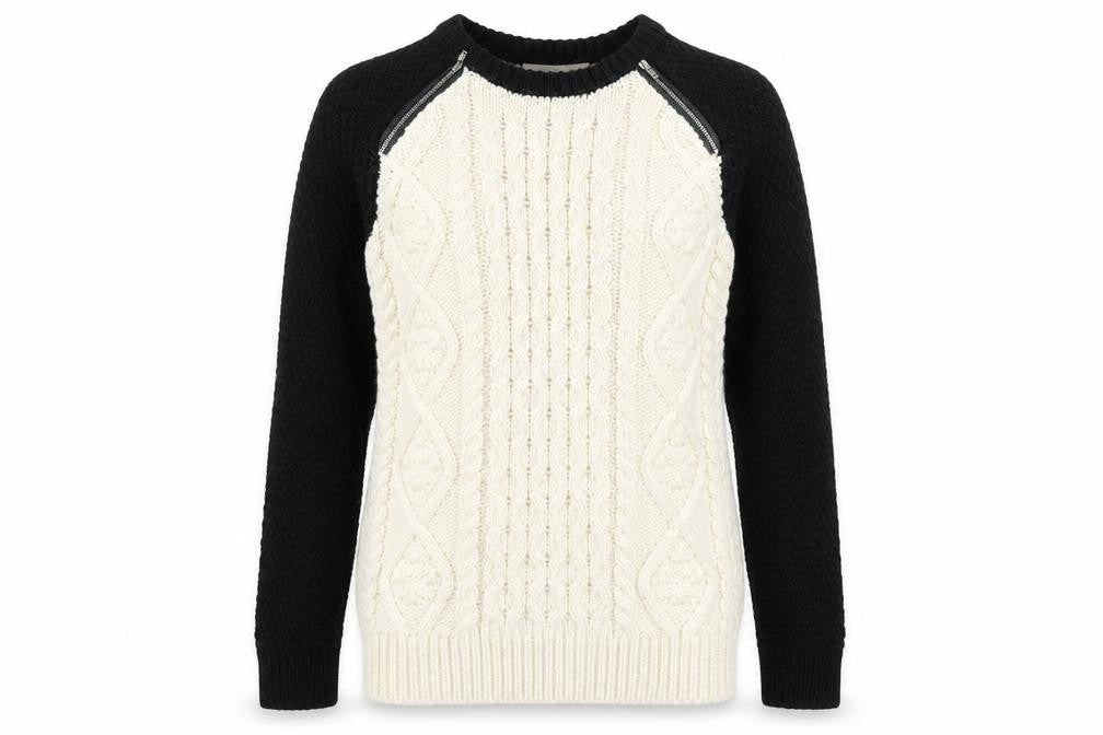 Marks and Spencer Womens Ivory Round Neck Acrylic Pullover Jumper Size 6