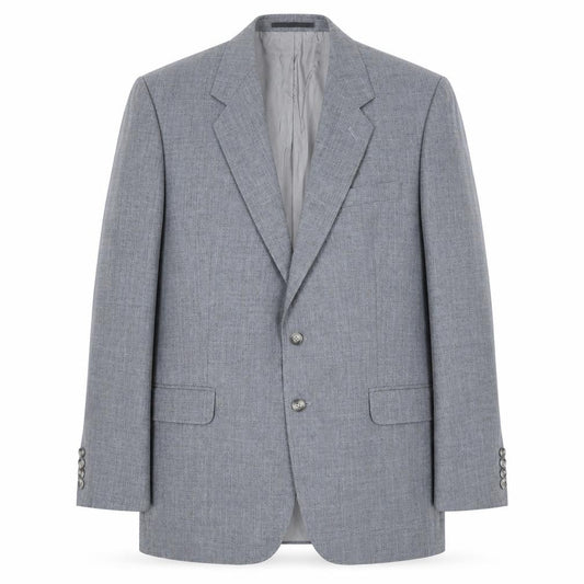 Front view of Marks & Spencer men’s grey polyester jacket suit jacket, size M, regular